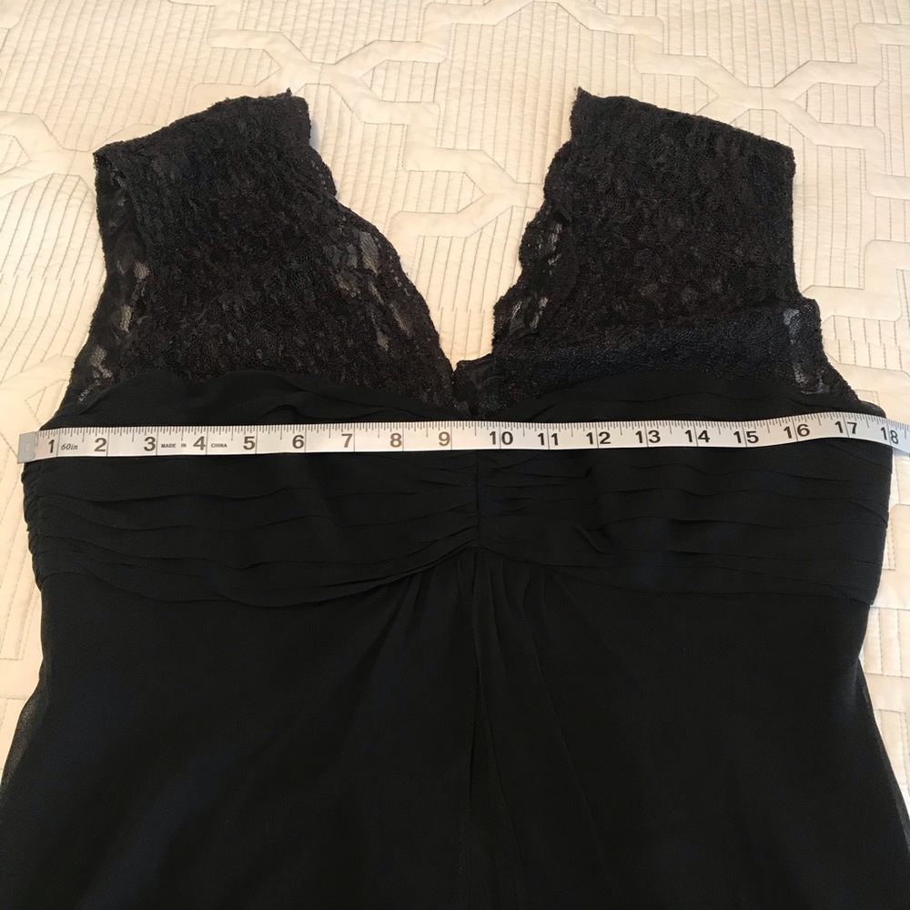 Donna Ricco Sz 12P silk lace Little Black Dress - Picture 8 of 8